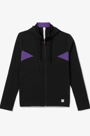 FILA Back Spin Track Jacket 001 BLACK / ROYAL PURPLE Best