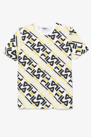 FILA Calvin Tee 101 WHITE / BLACK / YELLOW Online