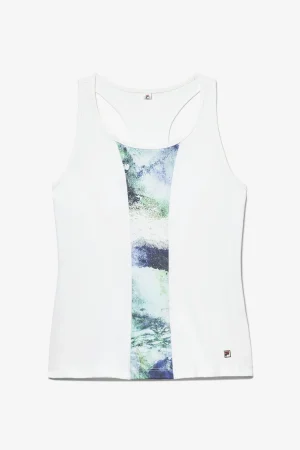 FILA Deuce Court Racerback Tank 109 WATERCOLOR / WHITE Hot