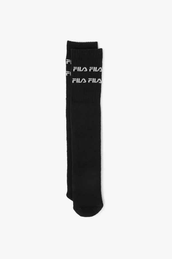 FILA Double Line Logo Knee High Sock Flash Sale