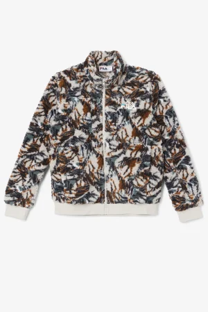 FILA Drewe Sherpa Jacket 172 EGRET / STORMY WEATHER / EGRET / DEEP LAKE PRINT Cheap