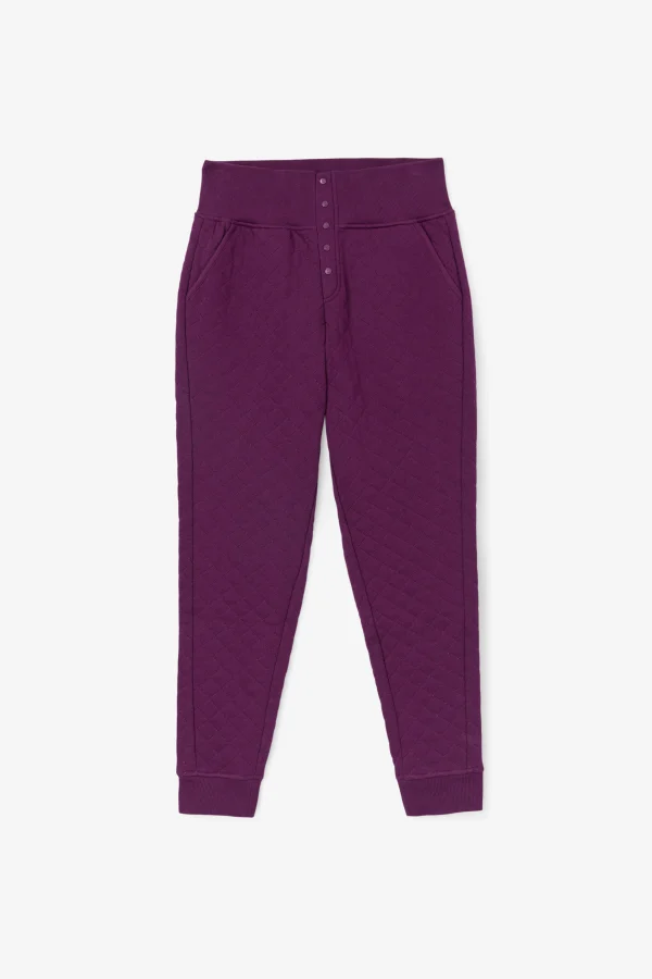 FILA Finley High Rise Quilted Jogger 522 PICKLED BEET / CROCUS PETAL Fashion