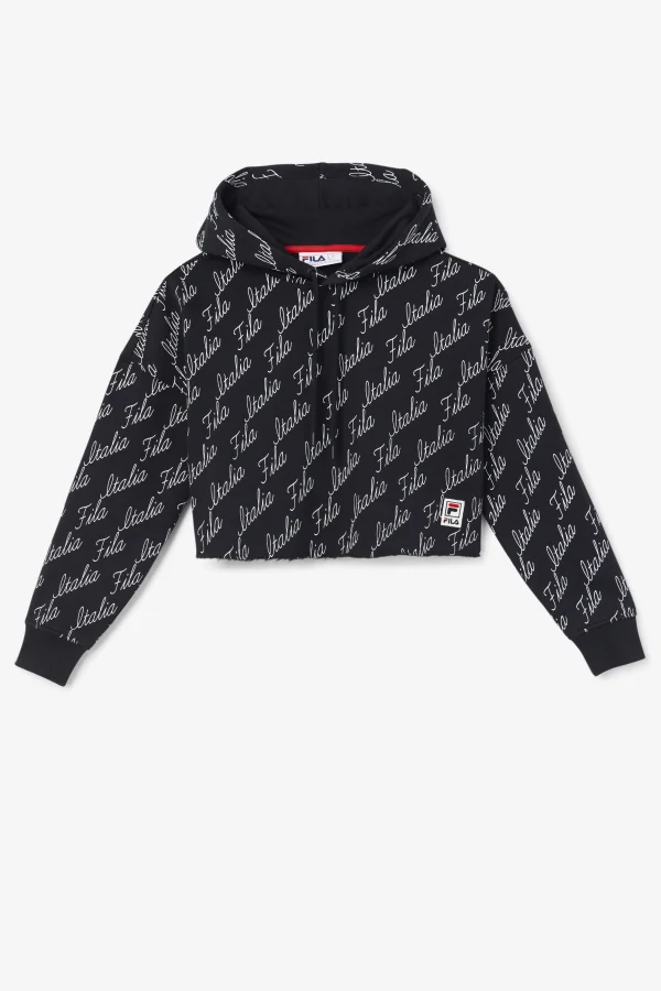 FILA Gianna Hoodie 001 BLACK / GARDENIA Discount