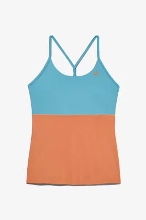 FILA Groundbreaker Cami Tank 921 SCUBA BLUE / DUSTY ORANGE Fashion