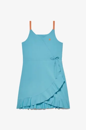 FILA Groundbreaker Wrap-front Dress 921 SCUBA BLUE / DUSTY ORANGE Outlet