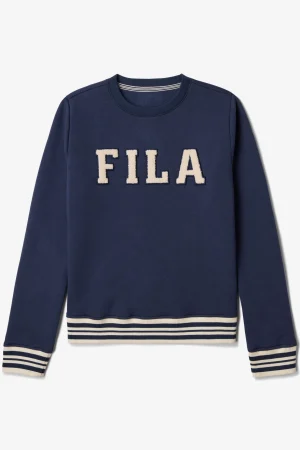 FILA HERITAGE LONG SLEEVE CREW FNVY/ECRU Cheap