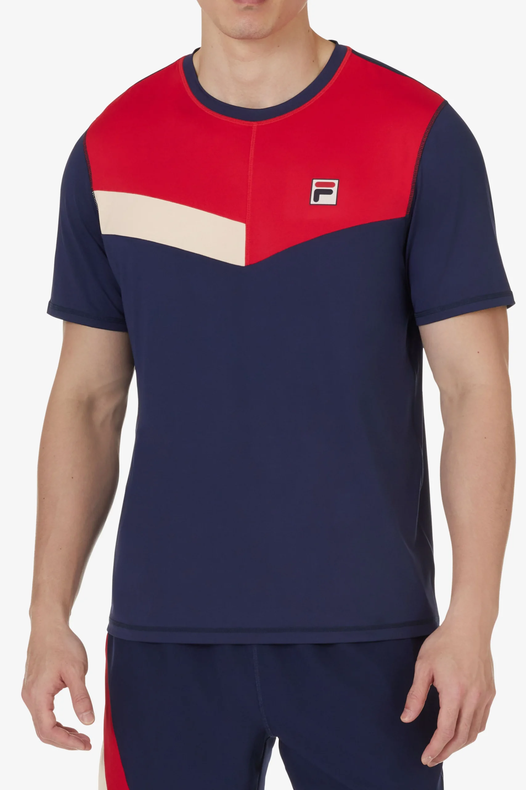 FILA HERITAGE SHORT SLEEVE CREW FNVY/FRED/ECRU Fashion