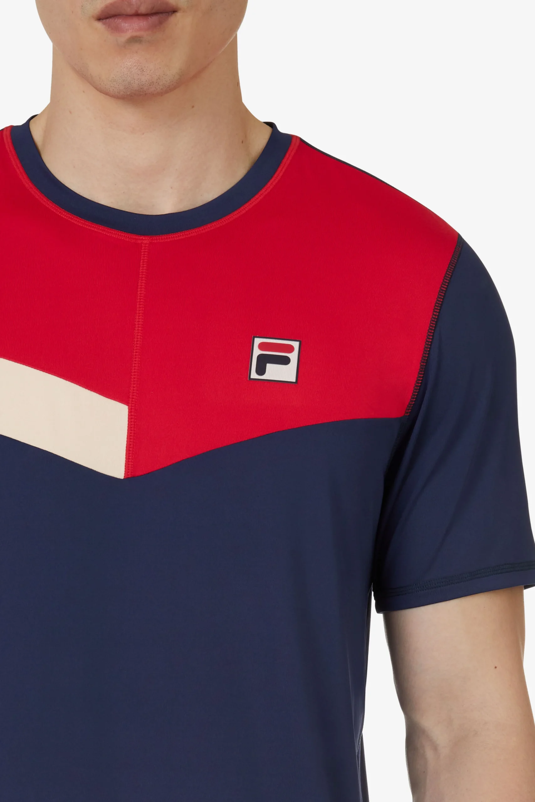 FILA HERITAGE SHORT SLEEVE CREW FNVY/FRED/ECRU Fashion