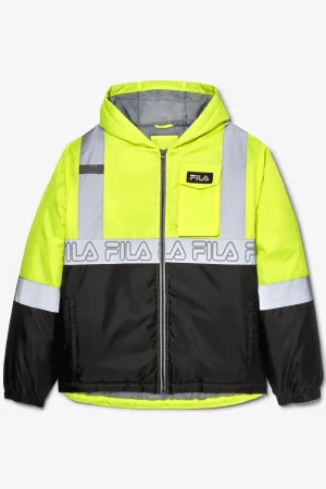 FILA High Visibility Field Hooded Jacket 740 SAFETY YELLOW Outlet