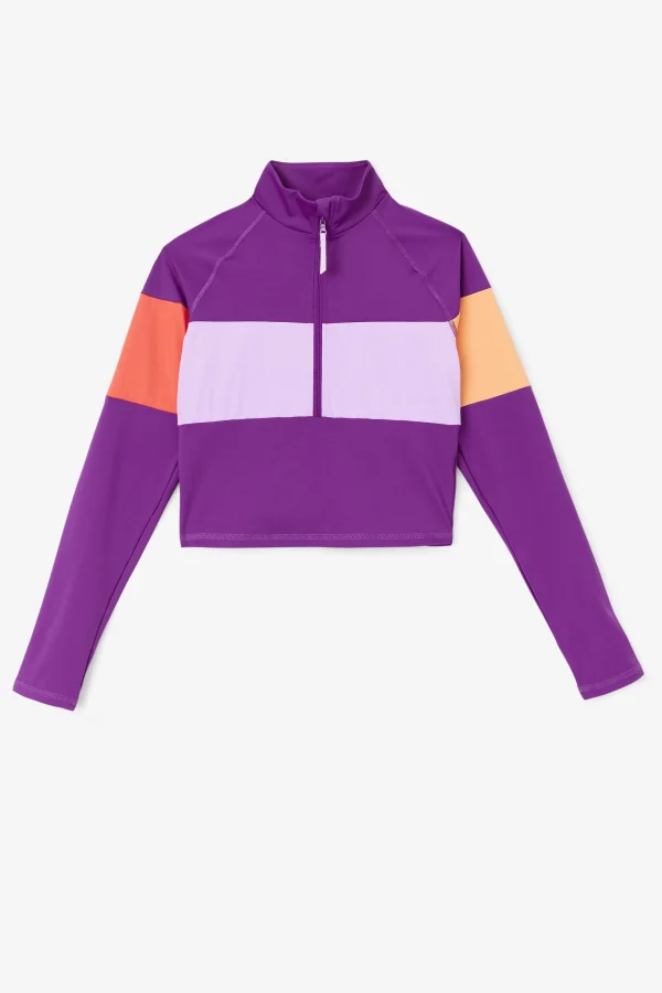 FILA Jaida Based Layer Half Zip 507 CHARISMA / CROCUS PETAL / CAYENNE Flash Sale