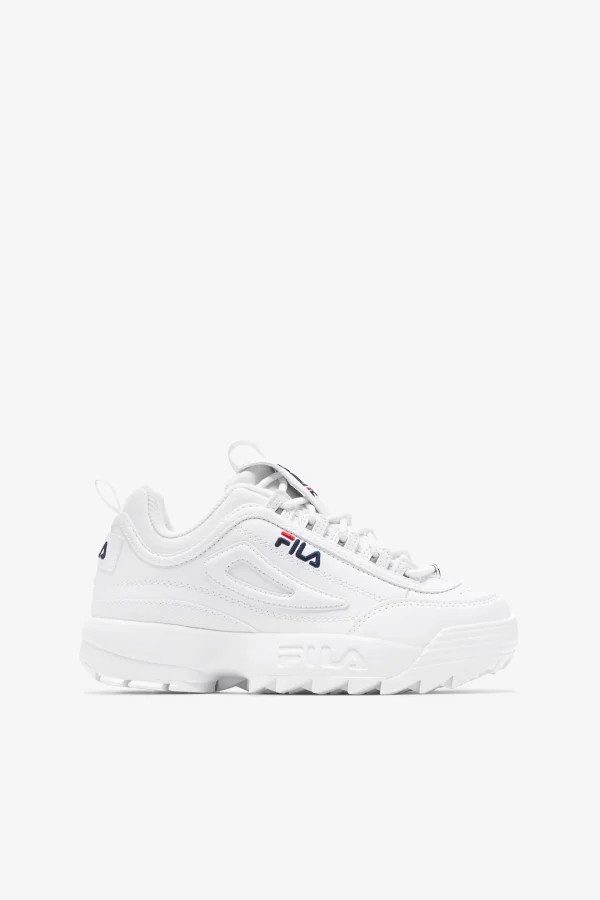 FILA Kids' Disruptor 2 111 WHITE / PEACOAT / RED New