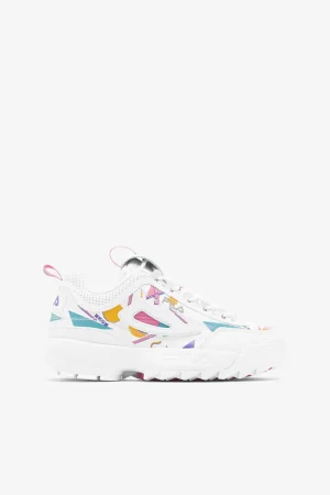 FILA Little Kids' Disruptor 2 Premium 149 WHITE / BUBBLEGUM / SCUBA BLUE Flash Sale
