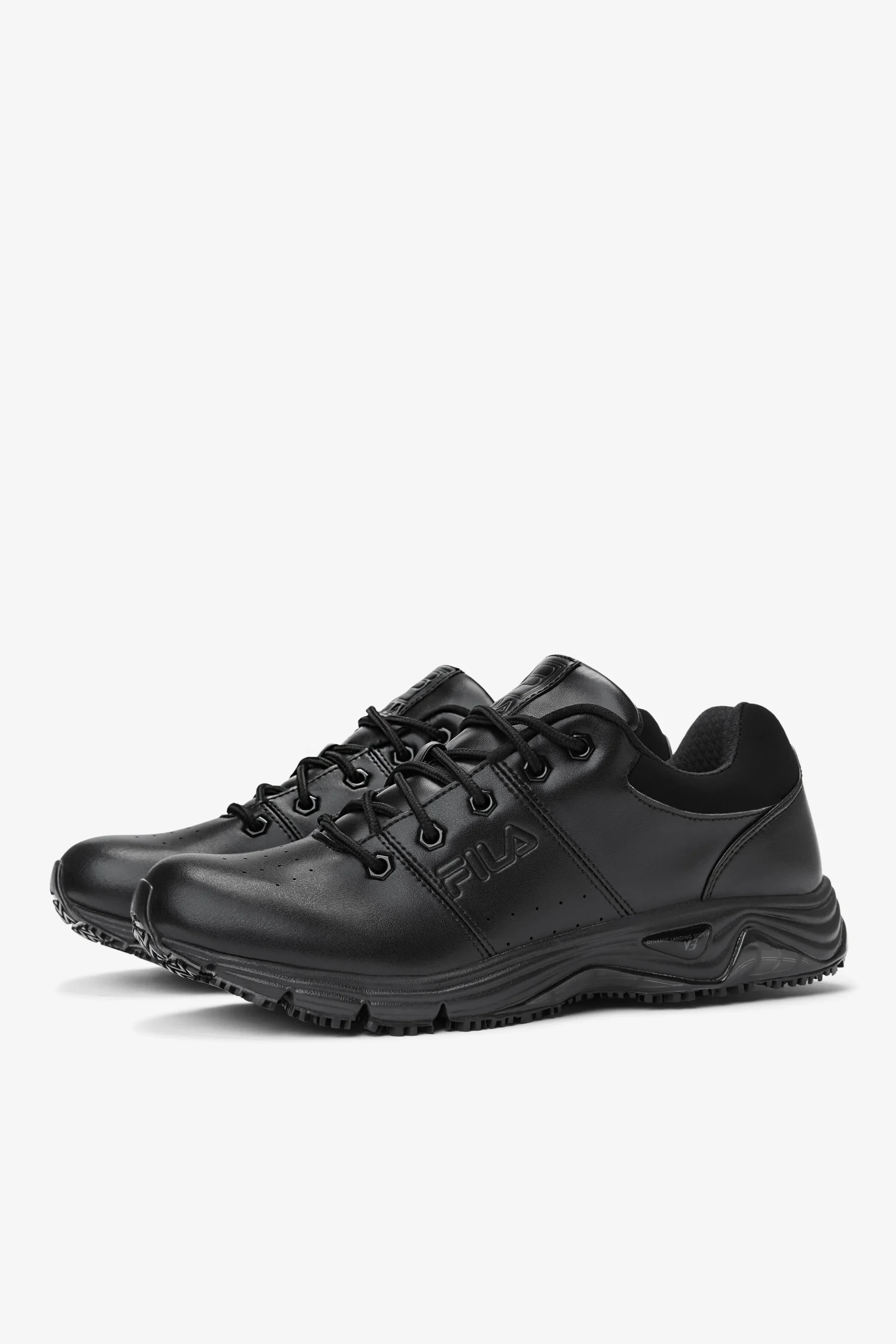 FILA Men' Memory Breach Low Slip Resistant Shoe 001 BLACK / BLACK / BLACK Shop