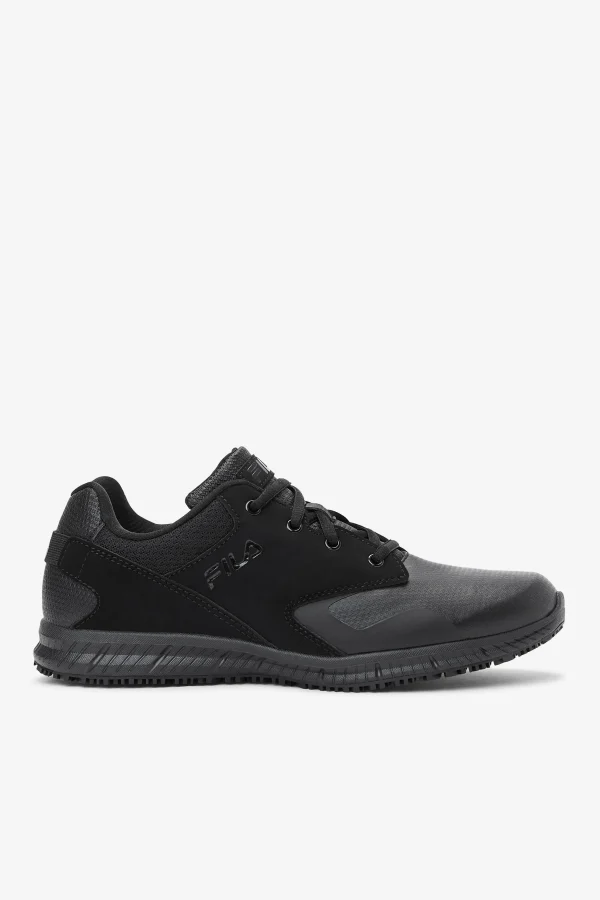 FILA Men' Memory Layers Slip Resistant  Shoe 001 BLACK / BLACK / BLACK Flash Sale