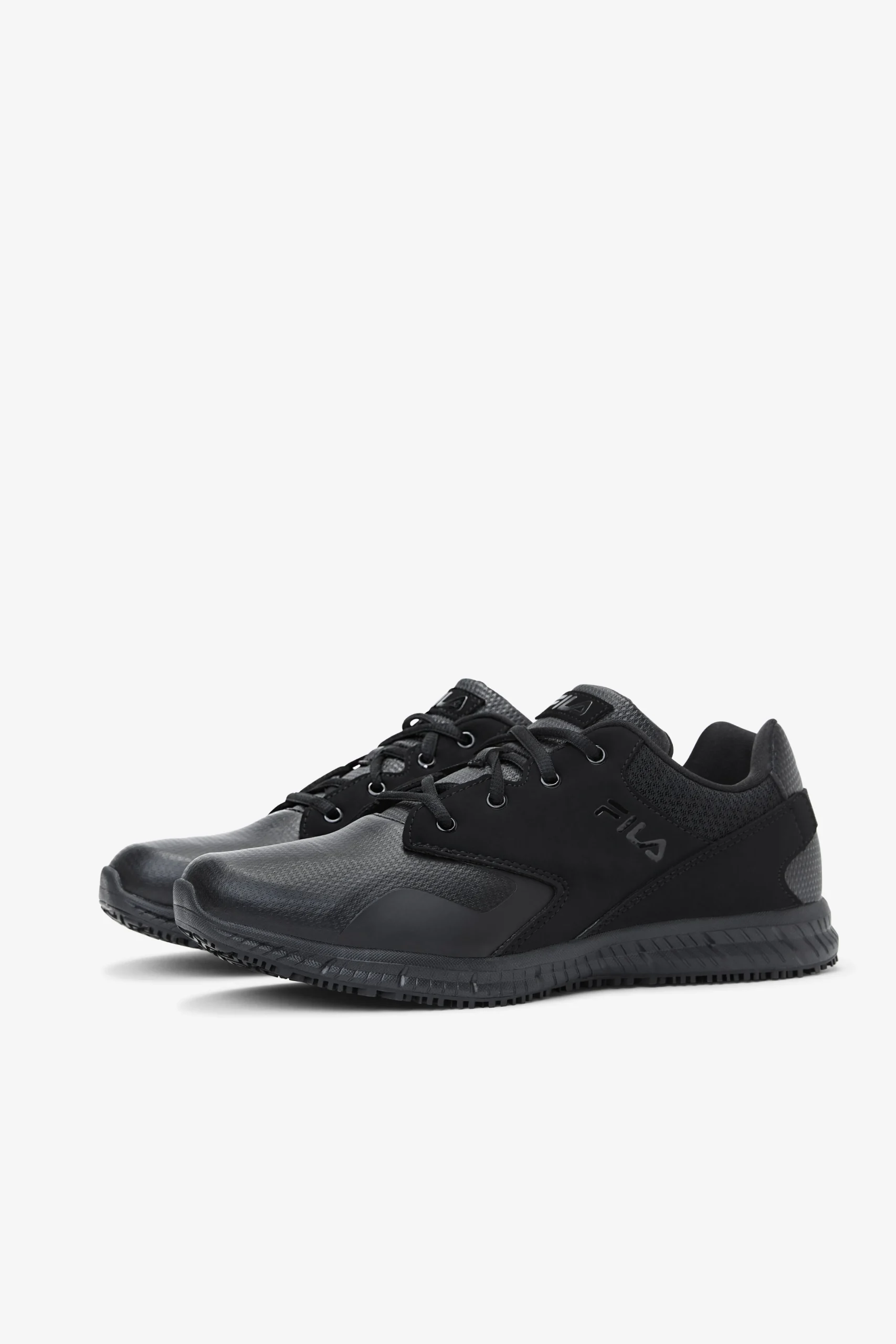 FILA Men' Memory Layers Slip Resistant Shoe 001 BLACK / BLACK / BLACK Flash Sale