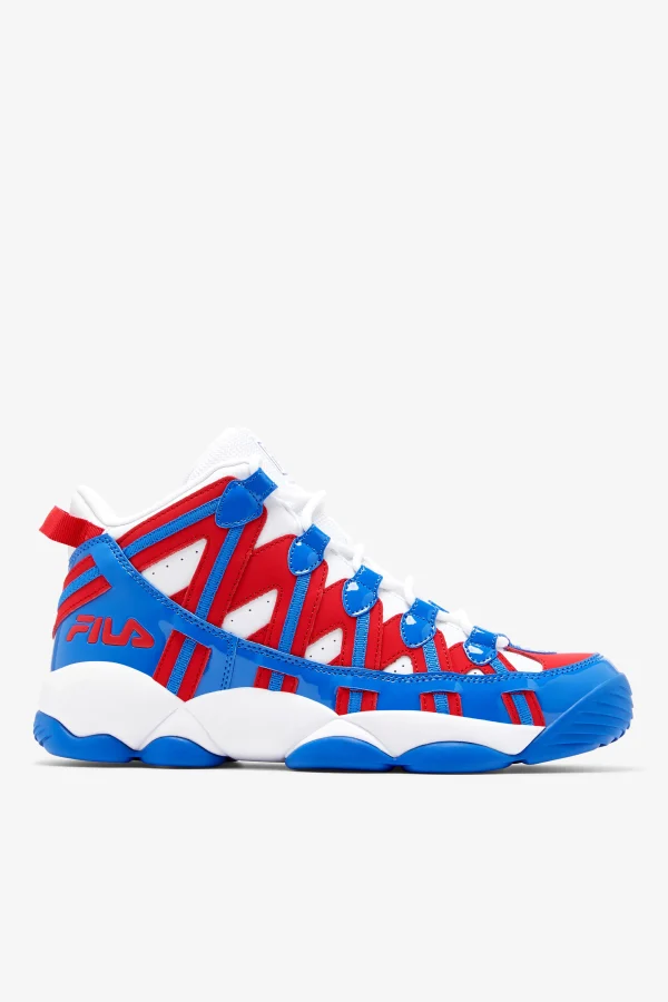 FILA Men' Stackhouse Spaghetti 125 WHITE / RED / PRINCE BLUE Clearance