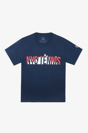 FILA NYC Youth Tennis Tee 412 NAVY Clearance