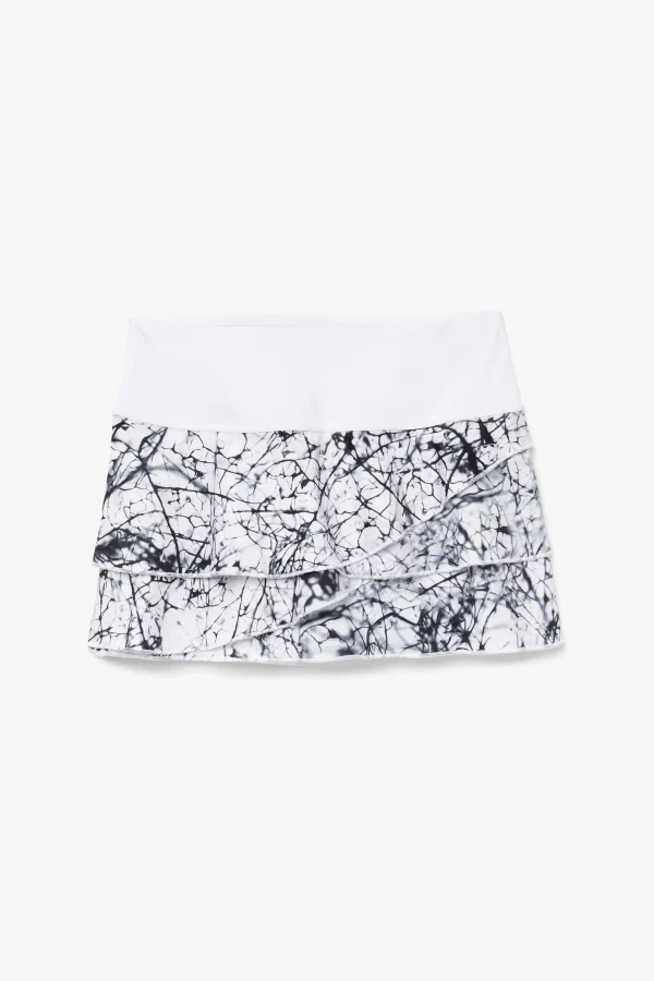 FILA Pickleball Tiered Printed Skort 101 MARBLE PRINT / WHITE Flash Sale
