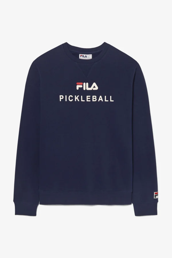 FILA Unisex Pickleball Crewneck Sweatshirt 412 FILA NAVY Hot