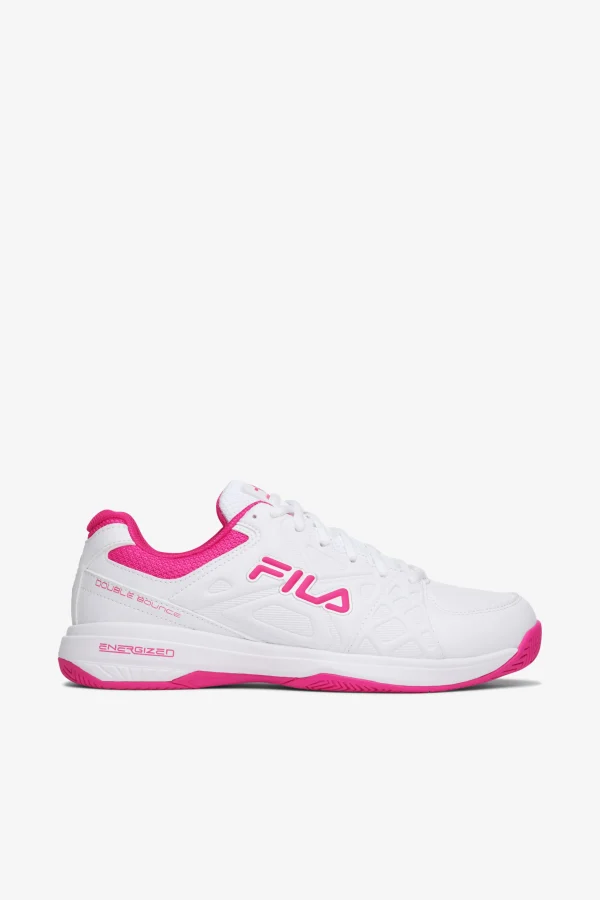 FILA Women' Double Bounce 3 154 WHITE / WHITE / PINK GLO Shop