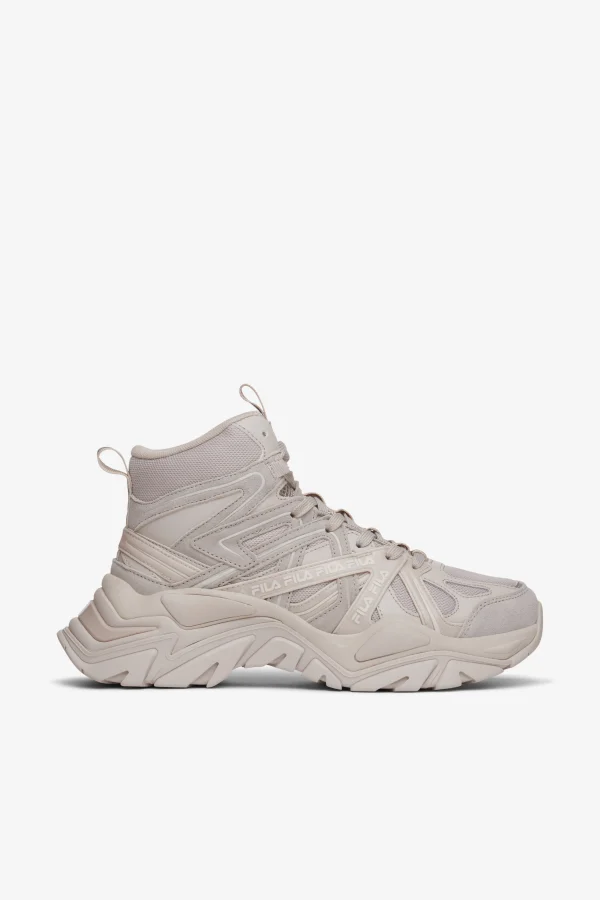 FILA Women' Electrove 2 High 051 Silver Gray / White Sand / Metallic Silver New