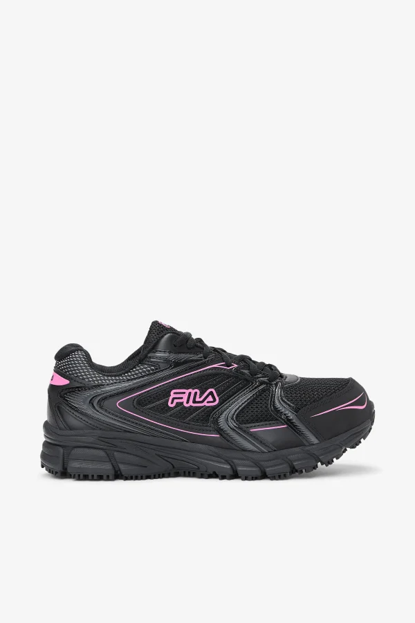 FILA Women' Memory Reckoning 8 Slip Resistant Steel Toe Shoe 973 BLACK / BLACK / KNOCKOUT PINK Outlet