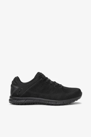 FILA Women' Memory Techknit Slip and Water Resistant Shoe 001 BLACK / BLACK / BLACK Sale