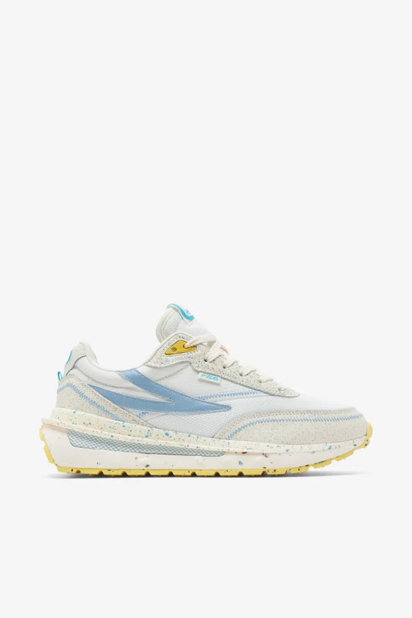 FILA Women' Renno Green Splatter 147 SNOW WHITE / WHISPER WHITE / BLUE FOG New