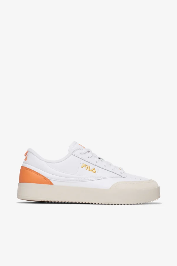 FILA Women' Tennis 88 Vtg Low 178 WHITE/TANGERINE/WHITECAP GRAY Fashion