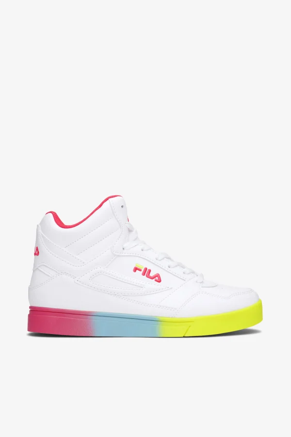 FILA WOMEN'S EVERGE 140 WHITE / DIVA PINK / SAFETY YELLOW New