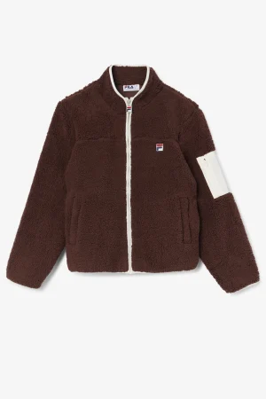 FILA Yale Sherpa Jacket 206 BROWN STONE / EGRET New